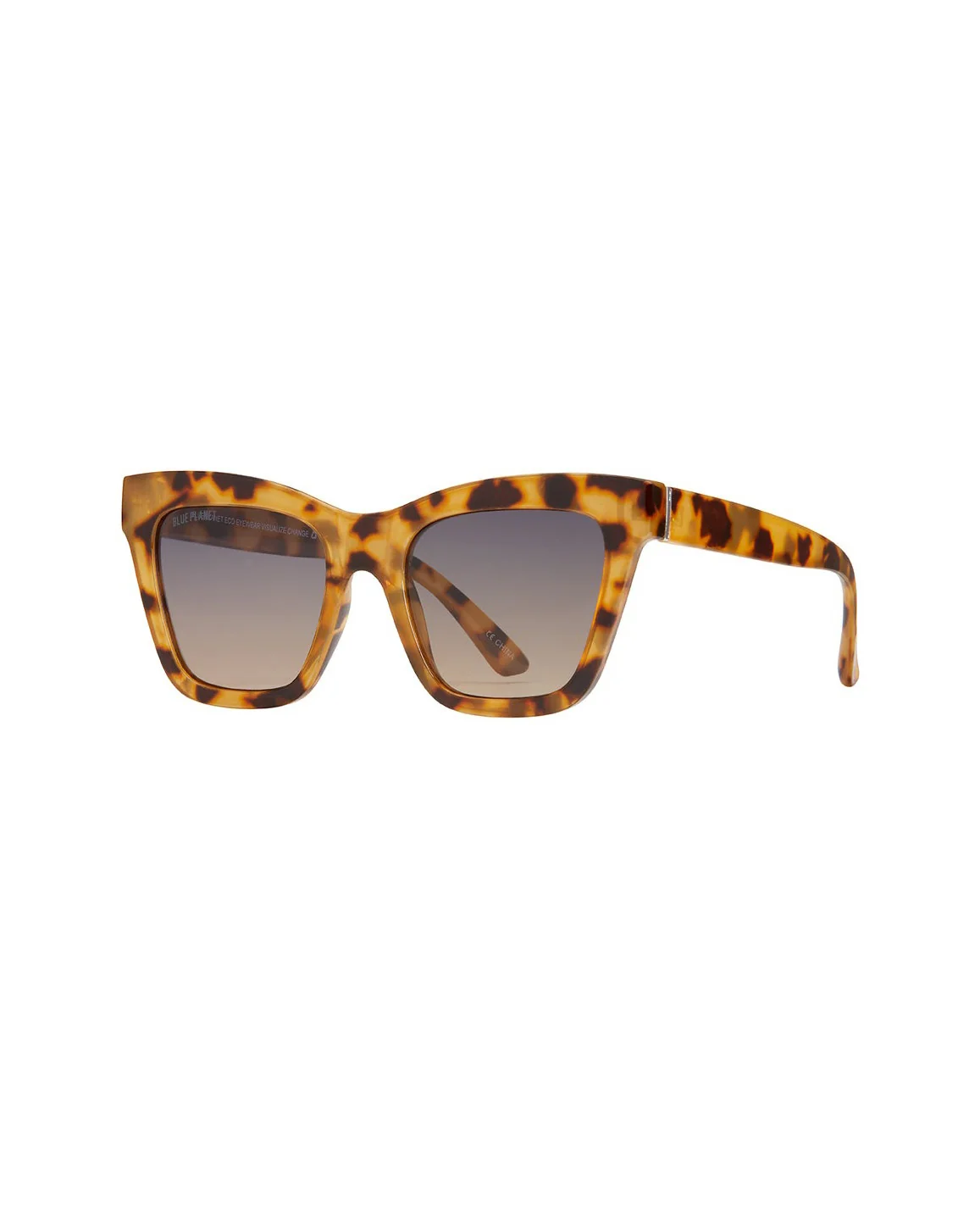Honey Tortoise Mari Gradient Brown Polarized Sunglasses