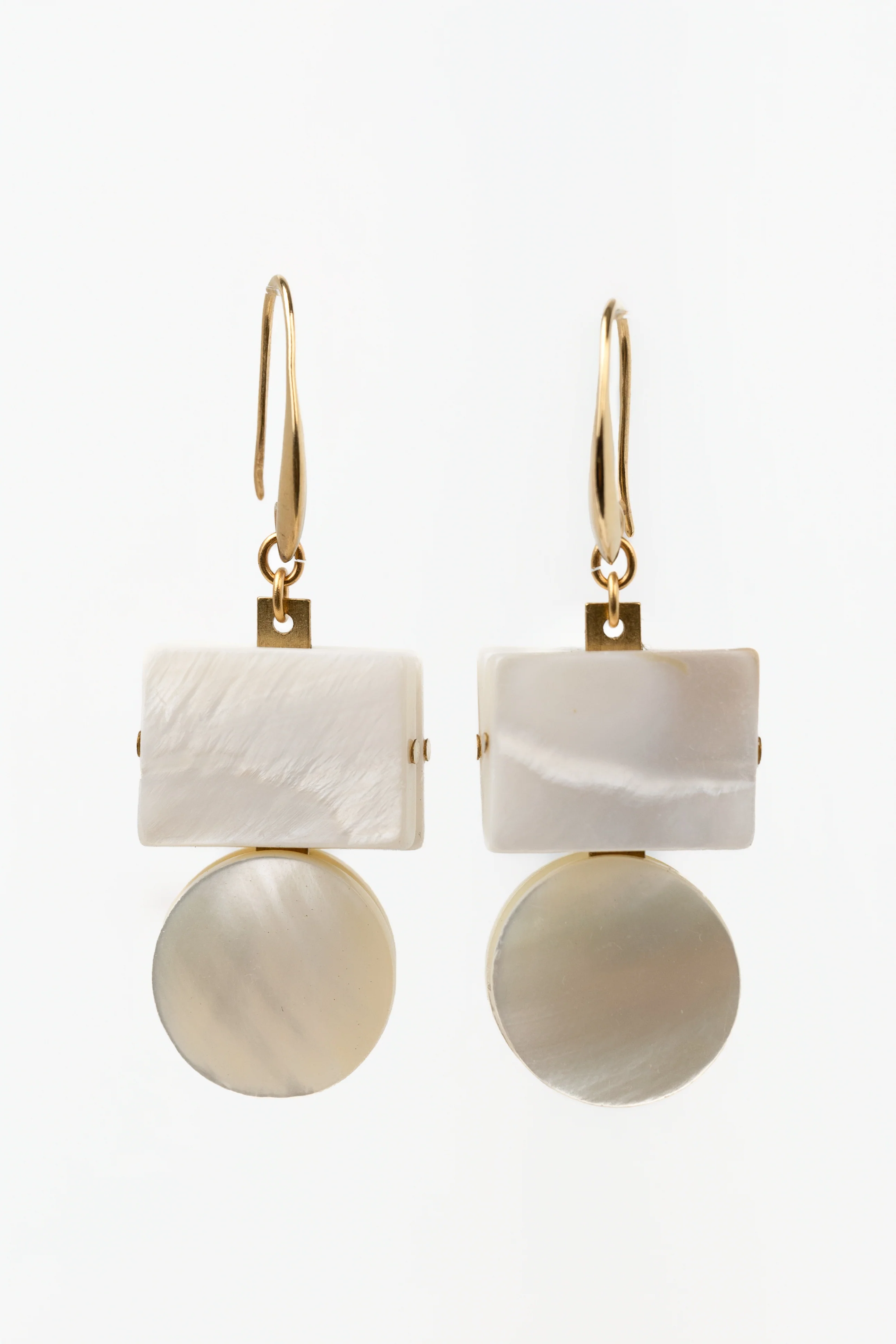 Mother Of Pearl Geometric Earrings