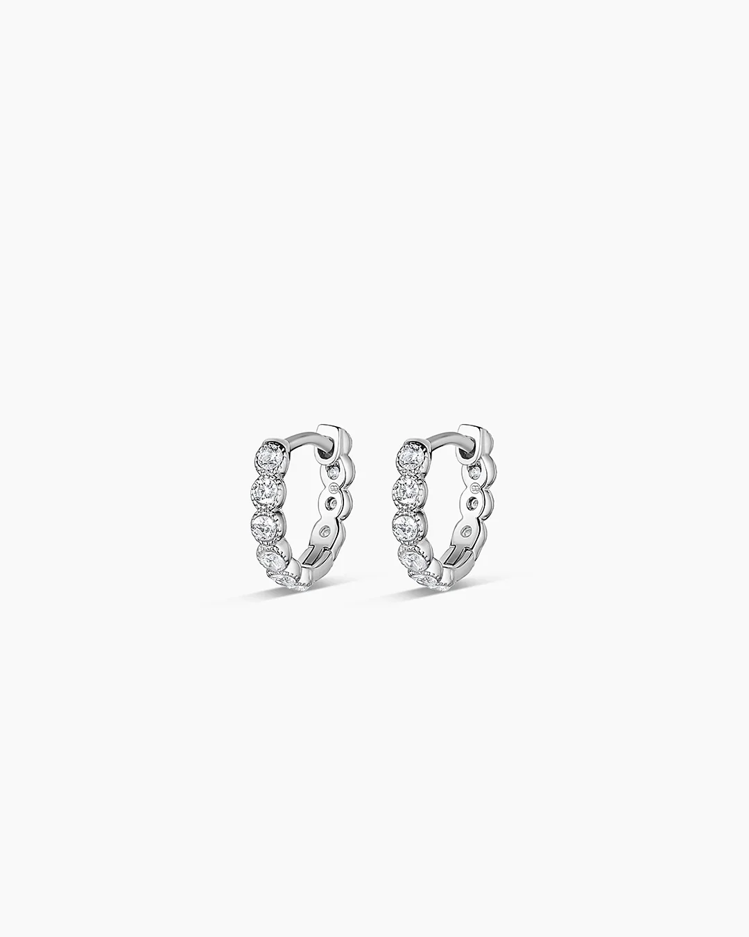 Silver Madison Shimmer Huggies