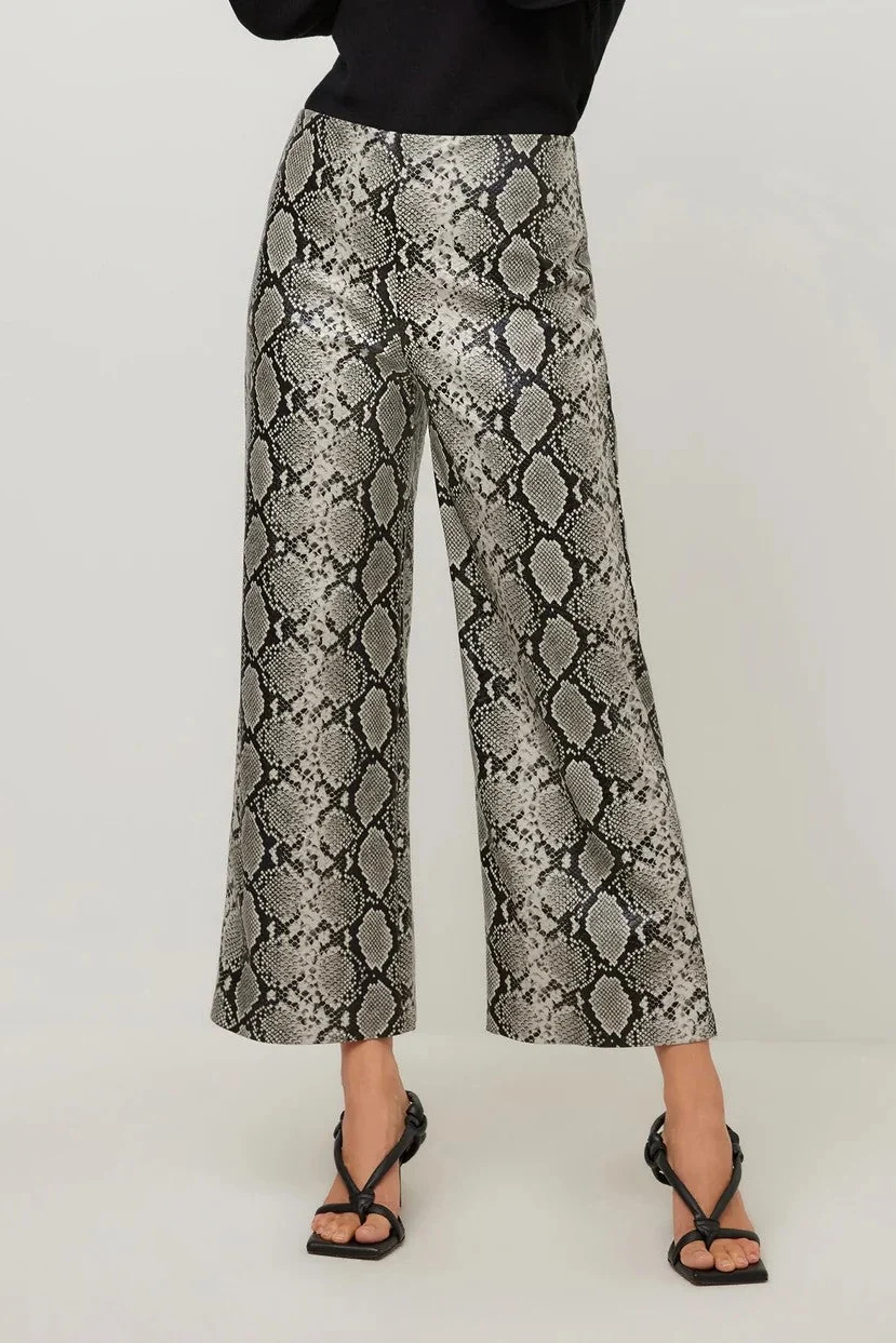 Snake Print Faux Leather Kelly Pant